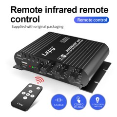 Desktop HIFI Amplifier: 2.1 Ch Bluetooth 5.0, USB/RCA & 4-8Ω Impedance
