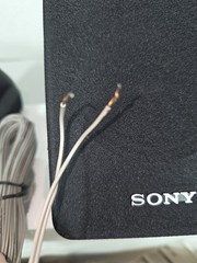 VINTAGE SONY SS-SR10A SPEAKER SYSTEM 2 PC 1 PAIR NIB BLACK 4INCH HARDWIRED 50Wt