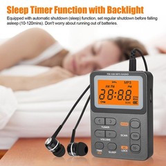 Portable Radio AM FM Rechargeable Pocket Radio W/ Best Reception Digital Tuning