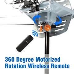 Limited Offer Outdoor TV Antenna Pole Motorized HDTV 4K 360° HDTV Antenna + Pole