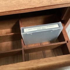 2 Vintage Solid Wood Media Storage Box Case Hand Rubbed Oiled Lot of 2