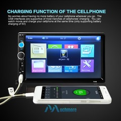 7″ Bluetooth Touch Screen 2DIN Car Stereo Radio Multi Media MP5 Player+Rear Cam