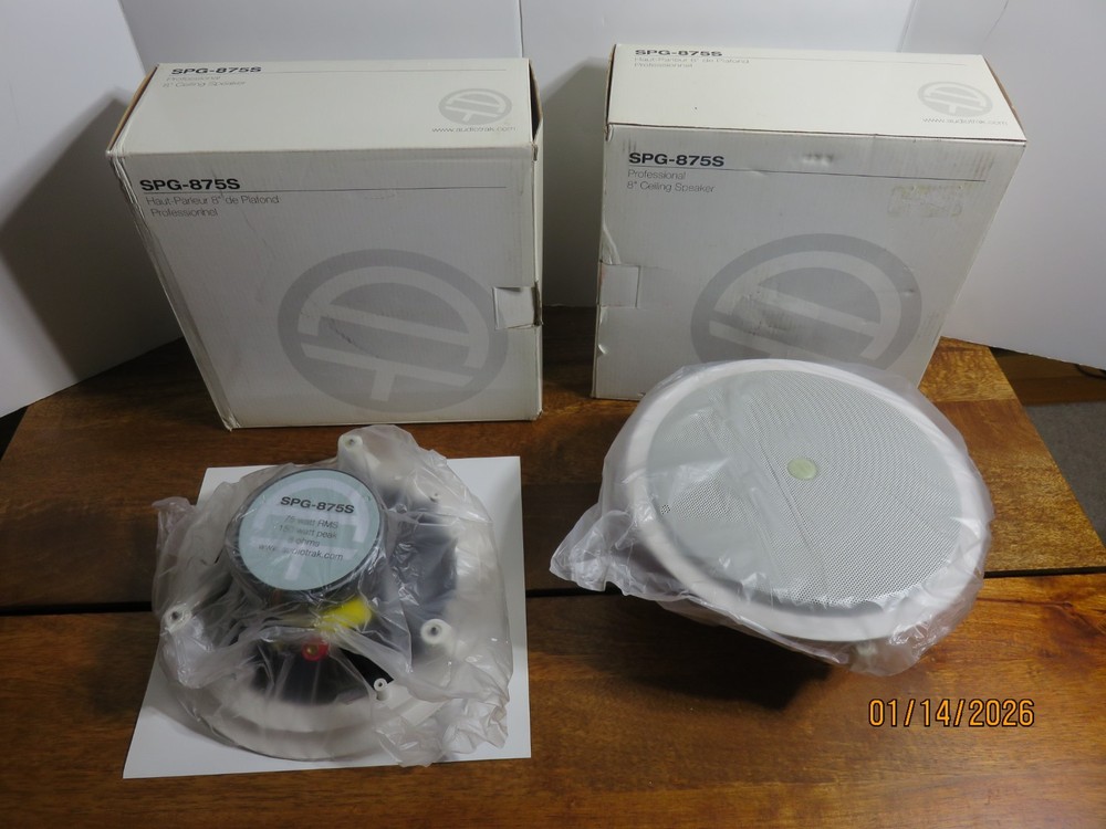 AudioTrak SPG-875S 150W Peak 80 Ohms Professional 8″ Ceiling Speakers (Pair)