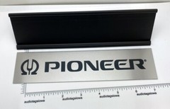 Pioneer Logo Desk Sign – Custom Black & Silver Aluminum