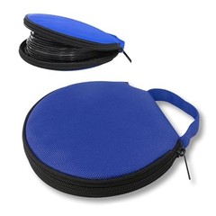 Car CD Storage Case, 28 Capacity Round Portable Oxford Fabric Zipper Disc