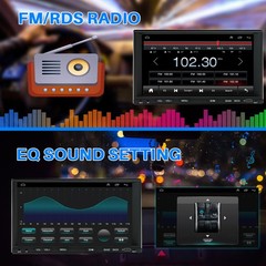 ESSGOO Bluetooth Car Stereo Radio Single 1 Din MP3 Player FM USB SD AUX RDS