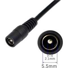DC Power Extension Cable 5.5 x 2.1mm Male Female 39 In / 1M for CCTV Camera DVR