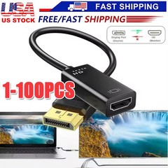 DP Displayport Male toHDMI Female Cable Converter Adapter for Laptop Desktop LOT