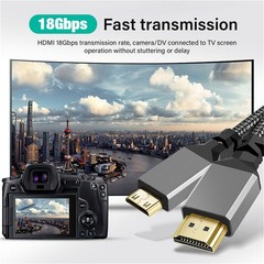 Mini HDMI To HDMI Cable High Speed Cord 4K/60Hz 1080p For HDTV Camera Tablet PC