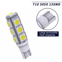10x T10 13SMD LED White Interior, Instrument, License Light W5W 194 168 2825 158