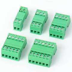 5 Sets 5 Pin 3.81mm Pitch PCB Mount Screw Terminal Block Connector 2816AWG