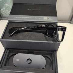 Nuance Audio Smart Glasses Square 54 Black Hearing Assist [NEW OPEN BOX]