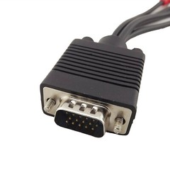 PC/Laptop VGA SVGA TO S-Video 3 RCA Composite AV TV Out Converter Adapter Cable