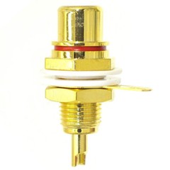 10 RCA Female Chassis Panel Mount Jack Socket Bulkhead Connector 24K Gold Plated