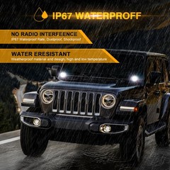 AUXBEAM 4″ 60W LED Work Light Bar Pods Spot Fog Driving Kit ATV Offroad + Wiring