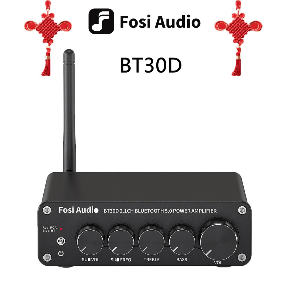 Fosi Audio BT30D Mini Bluetooth Audio Receiver Amplifier 2.1 Channel Amp 100W