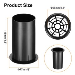 3Pcs 58x115mm/2.3 x 4.5 inch Speaker Port Tube Subwoofer Bass Box Tube