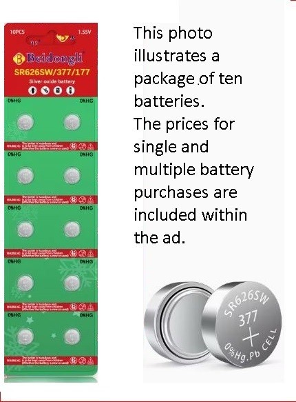 SR626SW LR66 LR626 377 G4 Battery Buy 2/4/10 or 20 LOW AS 22¢