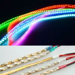 2X 90CM 90leds Super Thin Led Strip Light Flexible Waterproof 12V Fit Car Home