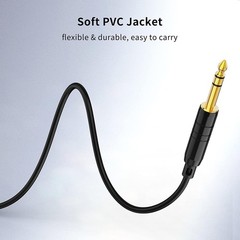 3.5mm 1/8 Male to 6.35mm 1/4″Male TRS Stereo Audio Cable for Speaker Guitar Cord