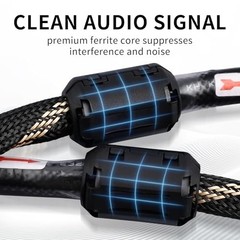 9 AWG Audiophile Speaker Cable 2 Banana to 4 Spades 8.2ft