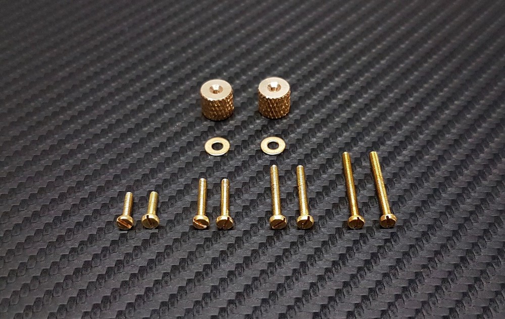 Non-Magnetic Phono Screws & Weight Set M2 Brass for Cartridge / Headshell