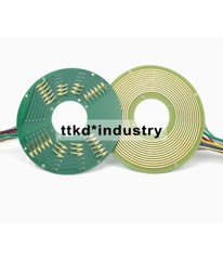 1PCS NEW Gold Plated 12.7mm Bore 6 Way PCB Slip Rings Separate Collector Ring