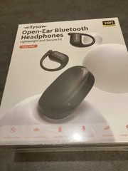 Wilysaw Open Ear Headphones S23 Pro – Lightweight & Secure Fit – Black – NEW