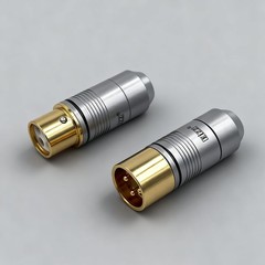 24K Gold Plated HIFI Audio Cable Plug Pure Copper XLR Connector Male Female