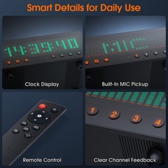 4 Channel RCA Audio Selector HiFi Splitter w/ 25-Band VFD Music Spectrum Display