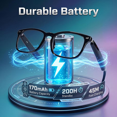 AI Smart Glasses, 164 Language Translation Glasses, Bluetooth Glasses with Speak