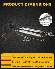 Daytime Running Light 6in Super Bright for Auto Car Motorcycle 6.1 inches WA