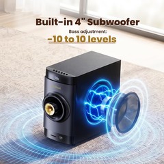 Bobtot Small Subwoofer Home Theater for TV Surround System 5 black and gold