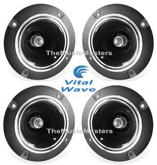 4 Pack 4 inch Blue LED Super Bullet Horn TWEETER Speakers Car Audio Home Stereo