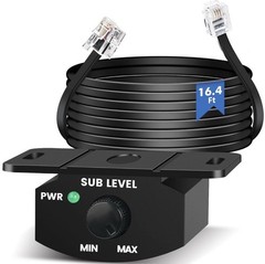 Universal Bass Control Knob for Car Amplifier with 4 PIN Extension Cable 5M/16FT