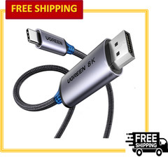 UGREEN Bidirectional USB C Thunderbolt 4 to DisplayPort 1.4 Cable 8K@60Hz, 6.6FT