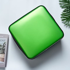 CD Case DVD Storage Case: Capacity Hard Plastic DVD Case Holder 432 Dark Green