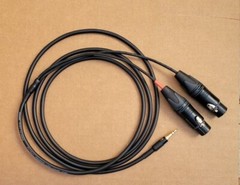 1’FT-25FT Mogami Y cable Aux Audio 3.5mm Stereo Male to Neutrik Dual XLR-F L-R