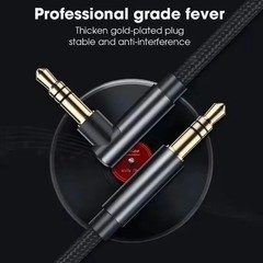 3.5Mm Jack Audio Cable 90 Degree Elbow Male to Male Speaker Aux Wire for MP3/4