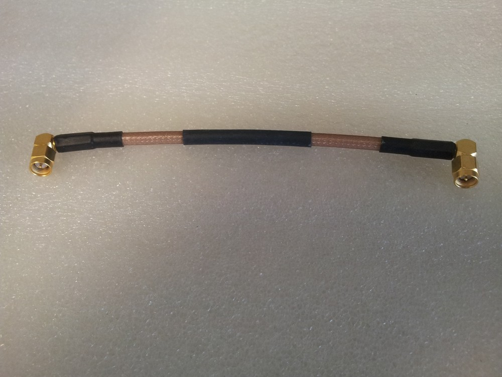 SMA right angle male 6 inches RF cable RG142, New