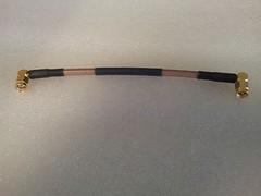 SMA right angle male 6 inches RF cable RG142, New