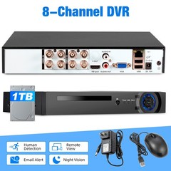 APP Remote Monitoring 6-in-1 8CH 5MP H.265+ XVR DVR Installed 1TB Hard Drive