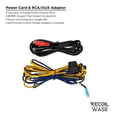 RECOIL WAS8 400W 8″ Waterproof Active Subwoofer with Passive Radiator
