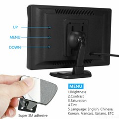 5″ Backup Monitor Car Rear View Reversing Camera Kit + 10m AV Cable for Truck RV