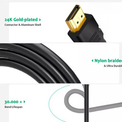 HIGH SPEED HDMI 2.0 CABLE 2K 4K For BLURAY DVD PS 3 4 5 HDTV XBOX LCD LAPTOP PC