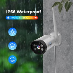 Hiseeu 10CH NVR 3MP 2.4G/5G WIFI Outdoor Audio Security Camera System CCTV HDD
