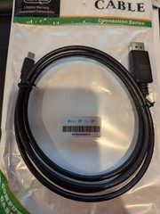 5ft Mini DisplayPort Male to DisplayPort Male 10H1-62106BK