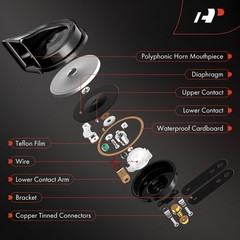 Universal Electric Snail Horn 12V 110dB Loud Metal ABS 80mm Car Motorcycle Truck