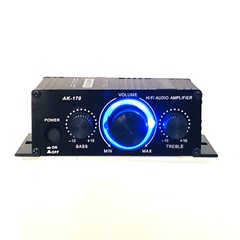 HiFi Amplifier Mini 400W Aluminum Audio Stereo Power Amplifier Preamp DC 12V Car