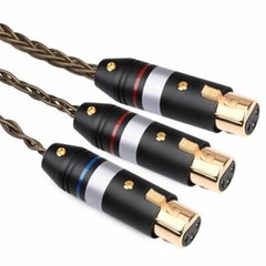 Hifi XLR To 2XLR Cable Occ Silver Plated High Quality XLR Splitter Y XLR Audio